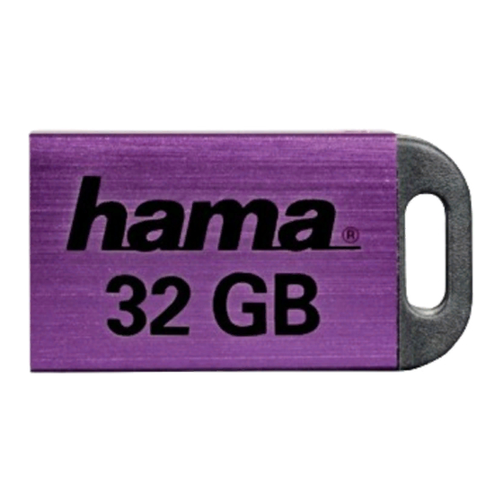 Hama Pietas FlashPen USB 2.0 Operating	 Instruction