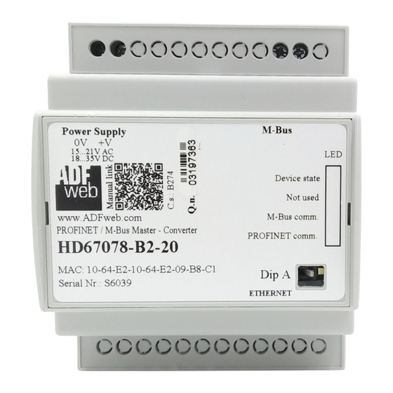 ADF Web HD67077-B2-20 User Manual