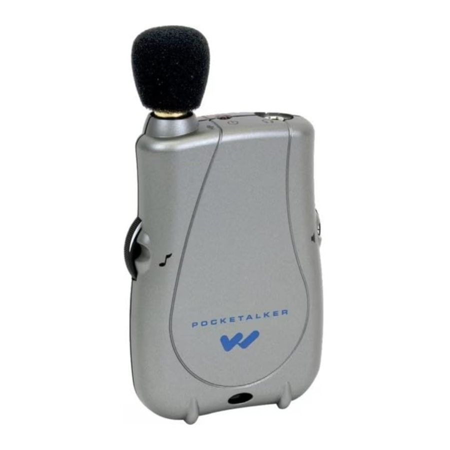 Williams Sound POCKETALKER Ultra, PKT D1 Manual