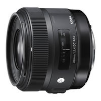 Sigma 30mm F1.4 EX DC / HSM User Manual