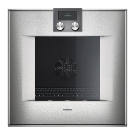 Gaggenau BO 450/451 6 Series Installation Instructions Manual