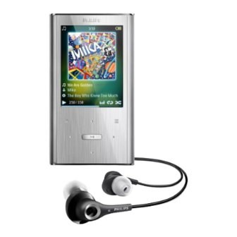 Philips GoGear SA2ARA04 Quick Start Manual