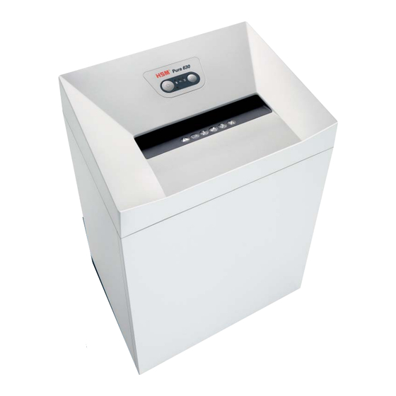 HSM Pure 630c Instruction Manual