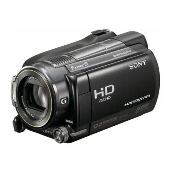 Sony HANDYCAM HDR-XR500 Operating Manual