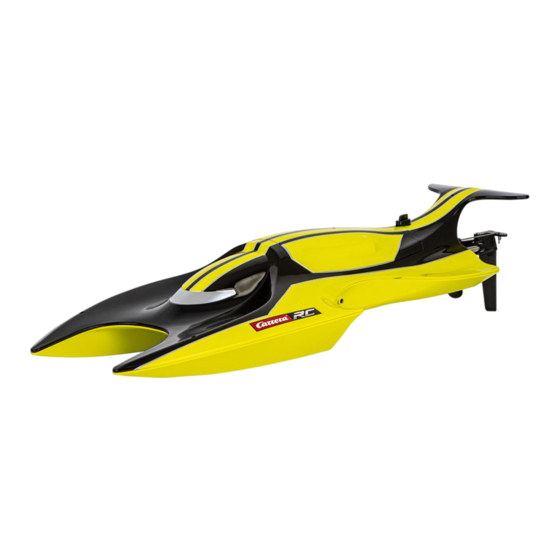 Carrera Profi RC Speedray Boat Assembly And Operating Instructions Manual