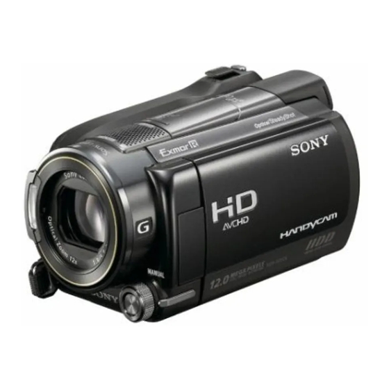 Sony Handycam HDR-XR500 Operating Manual