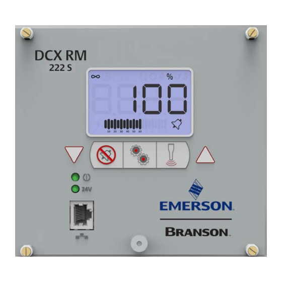 Emerson Branson DCX RM S Operating Manual