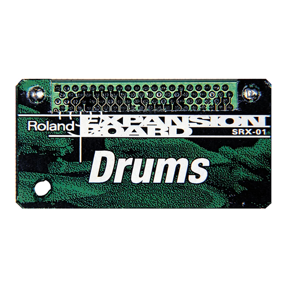 Roland SRX-01 Owner's Manual