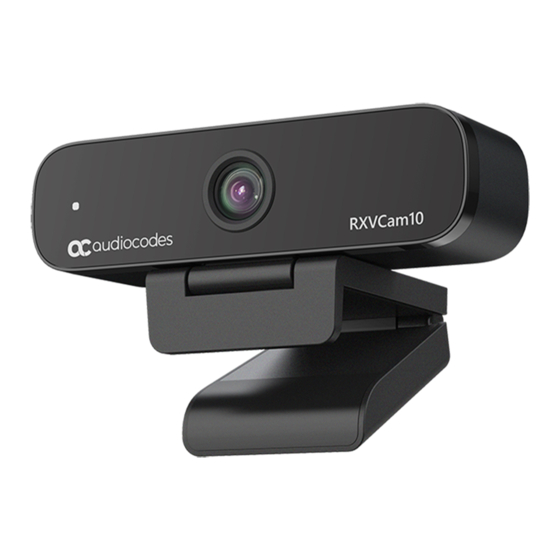 AudioCodes RXVCam10 Webcam Manuals