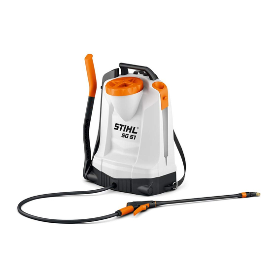 User Manuals: Stihl SG 51 Backpack Sprayer
