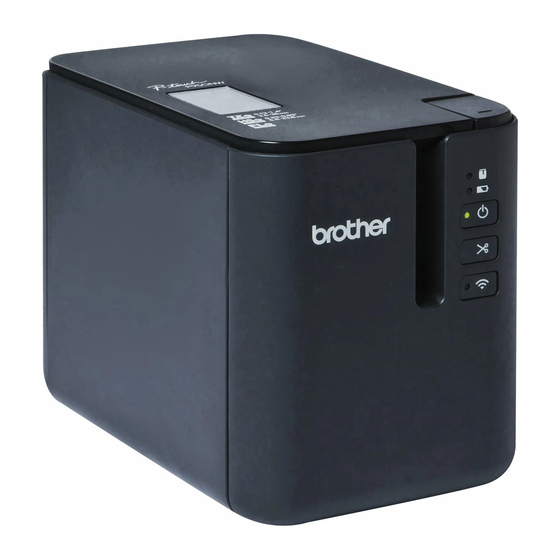 Brother P-touch P900W Quick Start Manual