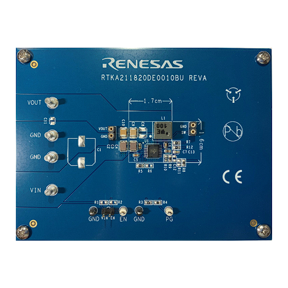 Renesas RTKA211820DE0010BU Manual