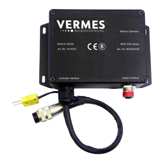 Vermes MHA-K-230/48 Quick Reference Manual