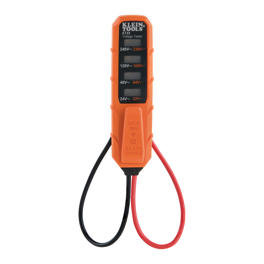 Klein Tools ET45 - AC/DC VOLTAGE TESTER Manual