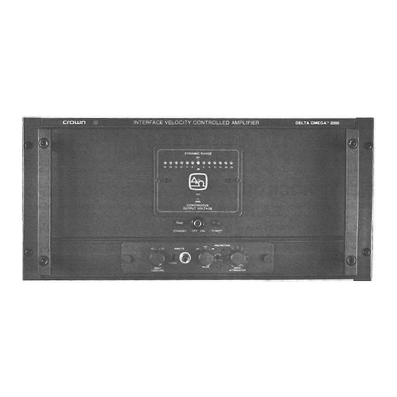 Crown Delta Omega DO-2000 Instruction Manual