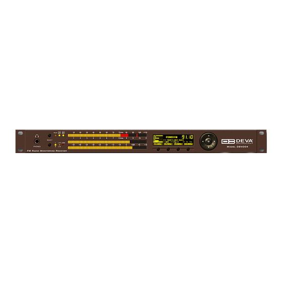 DEVA Broadcast DB4004 Maintenance And Operation Instruction Manual