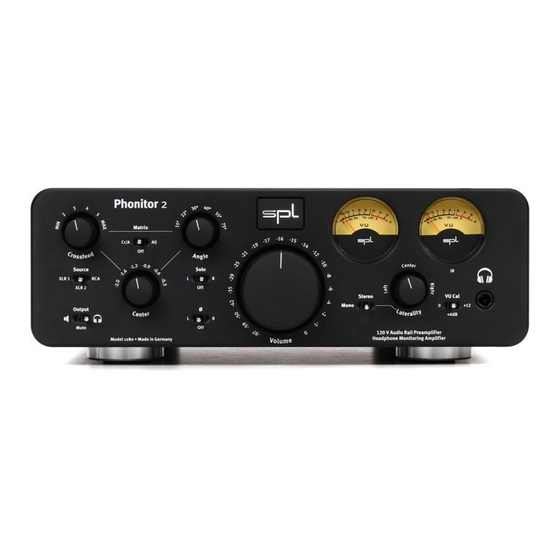 SPL PHONITOR 2 User Manual
