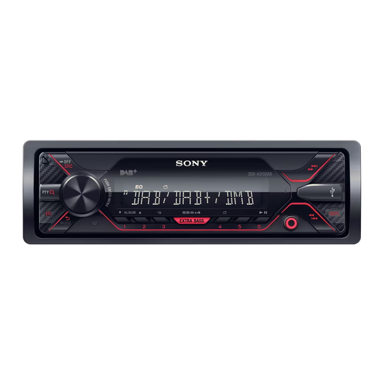 Sony DSX-A310DAB Operating Instructions Manual