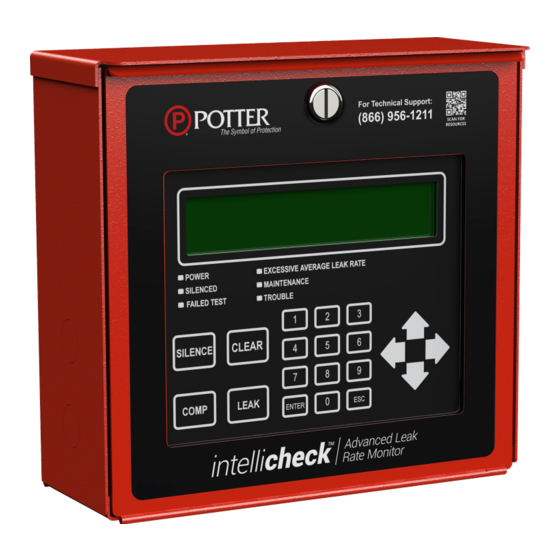 Potter IntelliCheck LRM Leak Rate Monitor Manuals