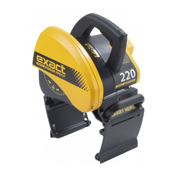 eXact PipeCut 220 Pro Series Operating Instructions Manual