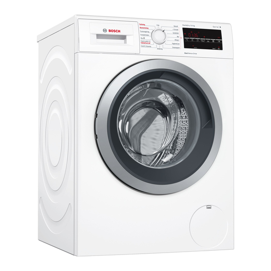 Bosch WVG30444SN Instruction Manual And Installation Instructions