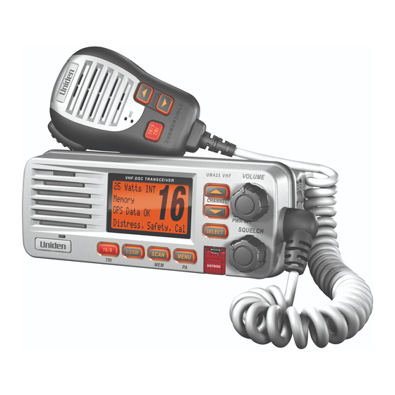 Uniden UM425 VHF DSC Manuals
