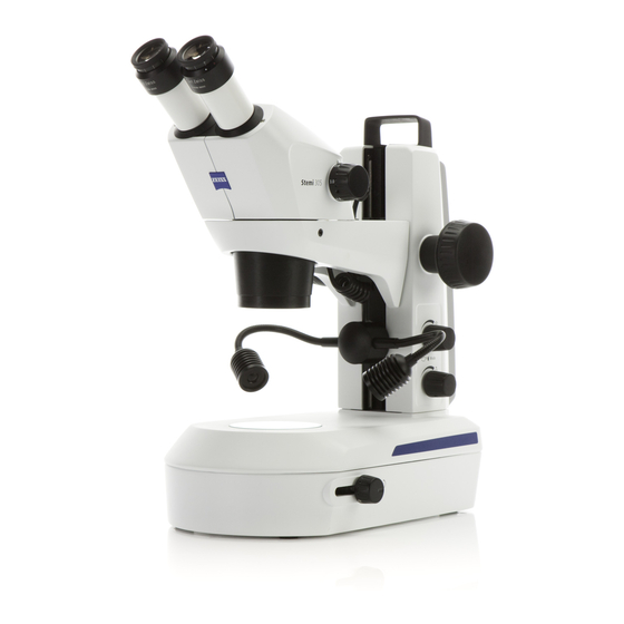 Pulch + Lorenz ZEISS Stemi 305 Quick Start Manual