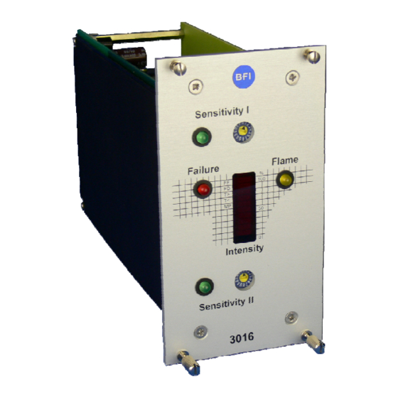 User Manuals: BFI Automation 3016 Flame Amplifier