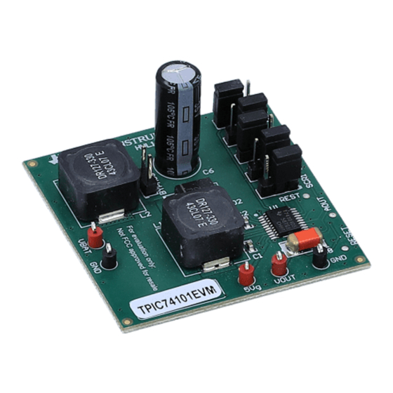 User Manuals: Texas Instruments TPIC74101EVM Board