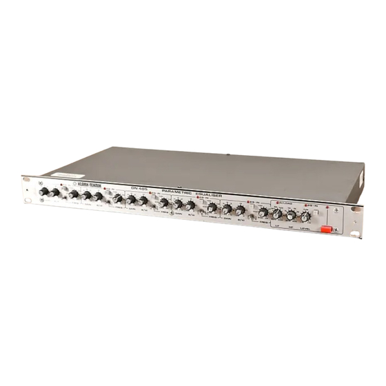 Klark Teknik DN405 Operating And Service Information