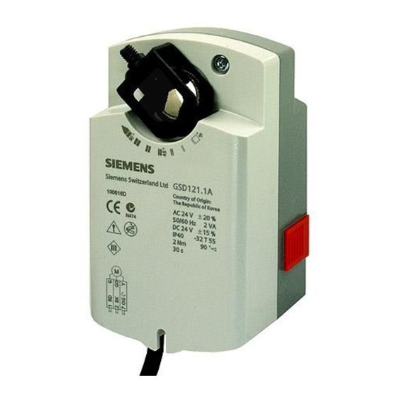 Siemens OpenAir GSD321.1A Manual