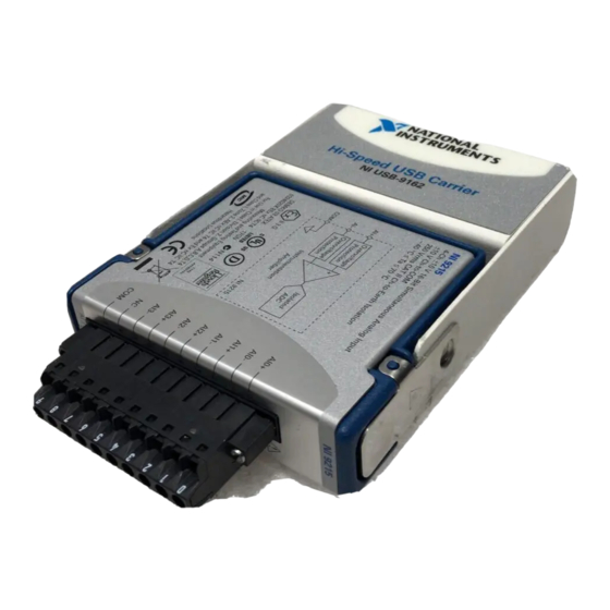 User Manuals: NI USB-9215 Series Analog Input Module