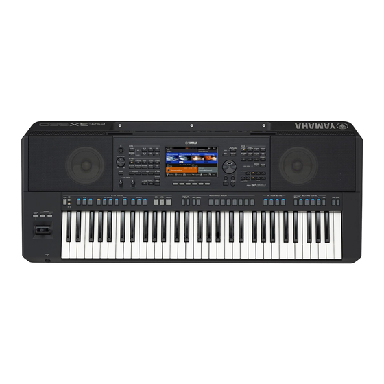 Yamaha PSR-SX920 Owner's Manual