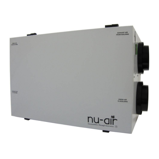 Nu-Air WINDSOR SERIES Operating And Installation Instruction