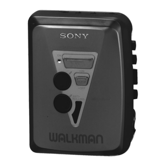 Sony WM-EX372 Service Manual