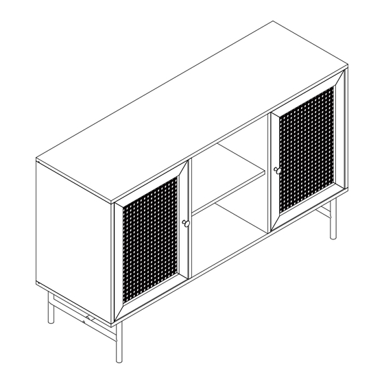 JWA MOSLEY 2 DOOR BUFFET 75581 Assembly Instruction Manual