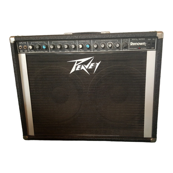 Peavey Renown Operating Manual