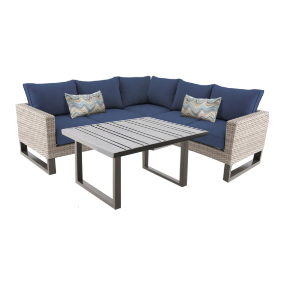 HAMPTON BAY PARK HEIGHTS 4-PIECE STEEL SECTIONAL SET FRS80897BL-ST Manuals