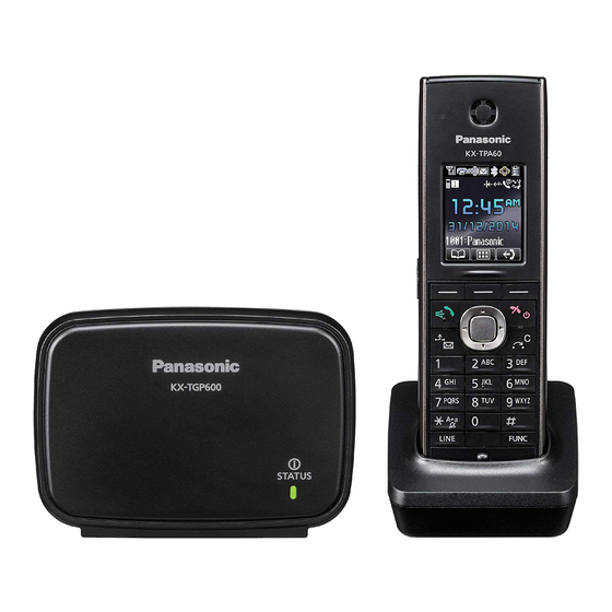 Panasonic 600 BASE UNIT Quick Manual