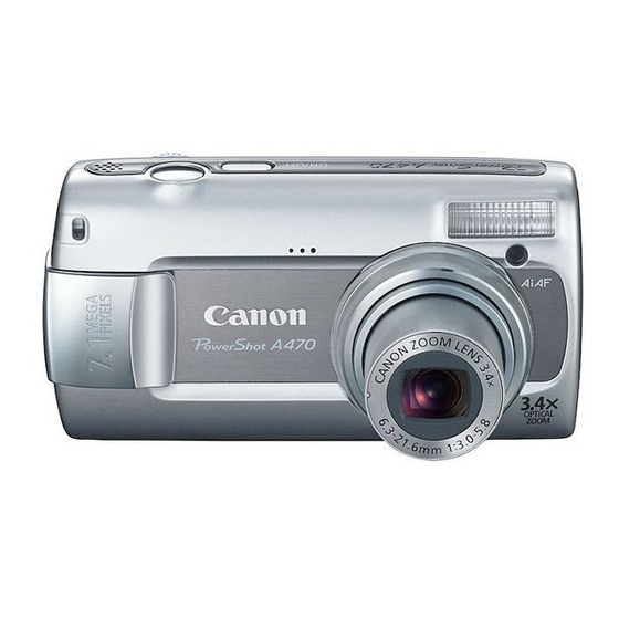 Canon PowerShot A470 Specification Sheet