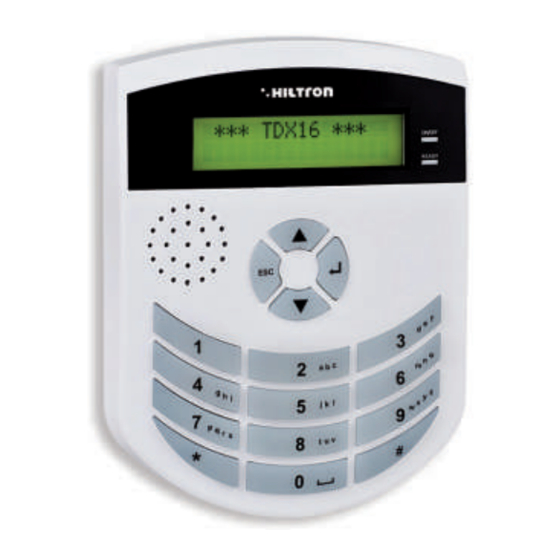 Hiltron security TDX16 User Manual