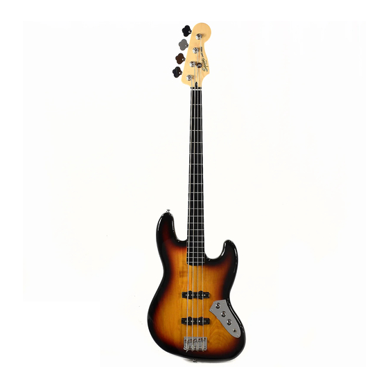 Squier Vintage Modified J Bass Fretless Supplementary Manual