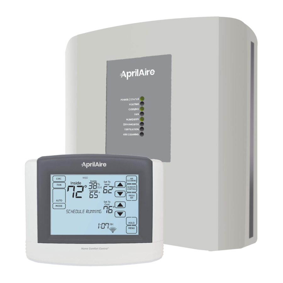 Aprilaire 8910W - Home Comfort Control Manual