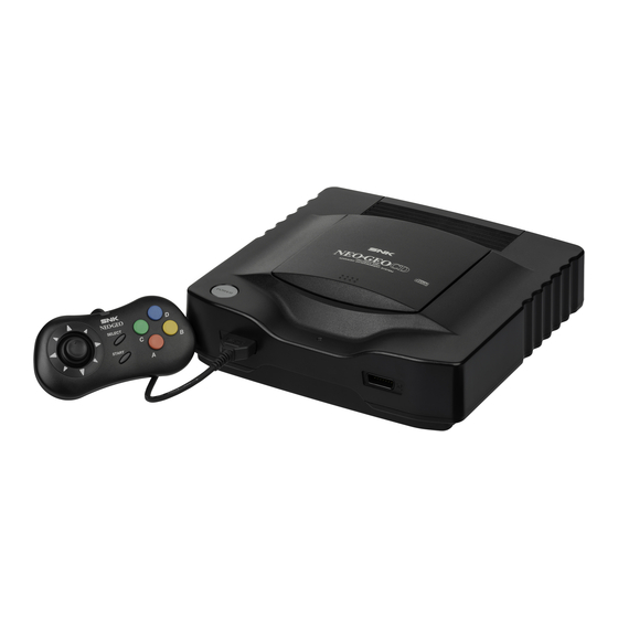 SNK Neo-Geo Instruction Manual