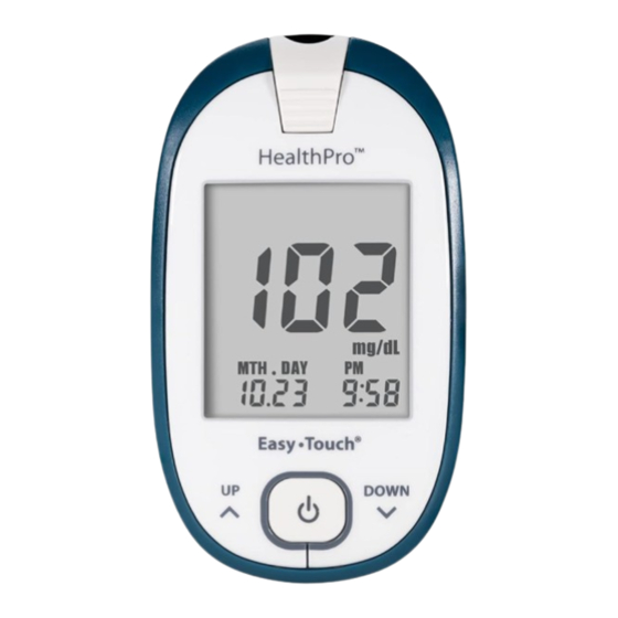 EasyTouch HealthPro Quick Reference Manual