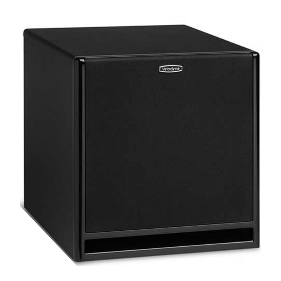 Velodyne DSP-CONTROLLED SUBWOOFERS VDR-10 User Manual