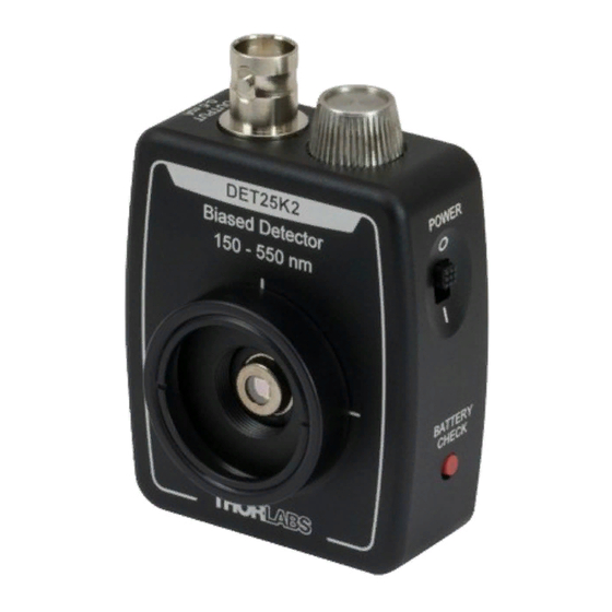 THORLABS DET25K2 User Manual