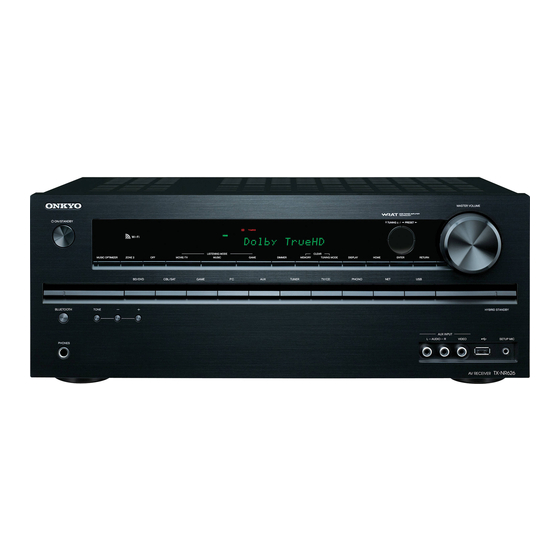 Onkyo TX-NR626 Owner's Manual