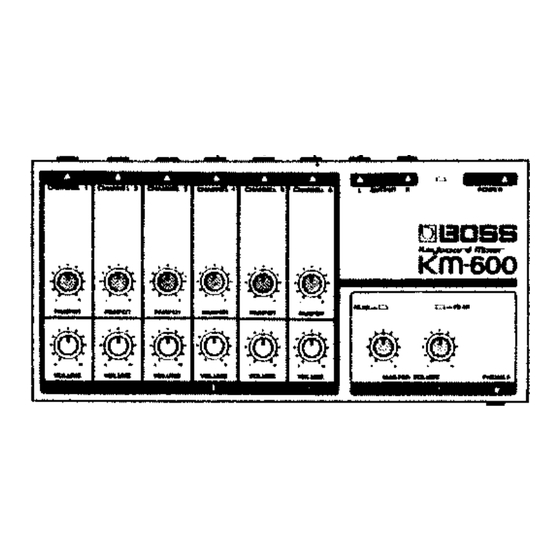 Boss KM-600 keyboard mixer Instructions Manual