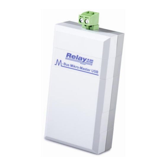 Relay M-Bus Mikro-Master USB User Manual